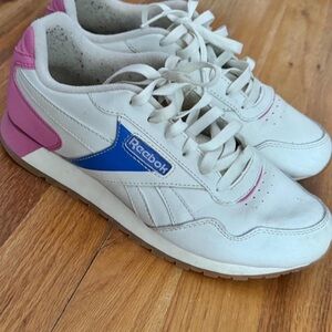 Y2K White, Pink & Blue Colorblock Reebox Sneakers